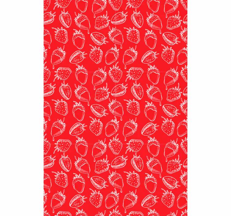 Strawberry Pattern roller blind fruits - TenStickers