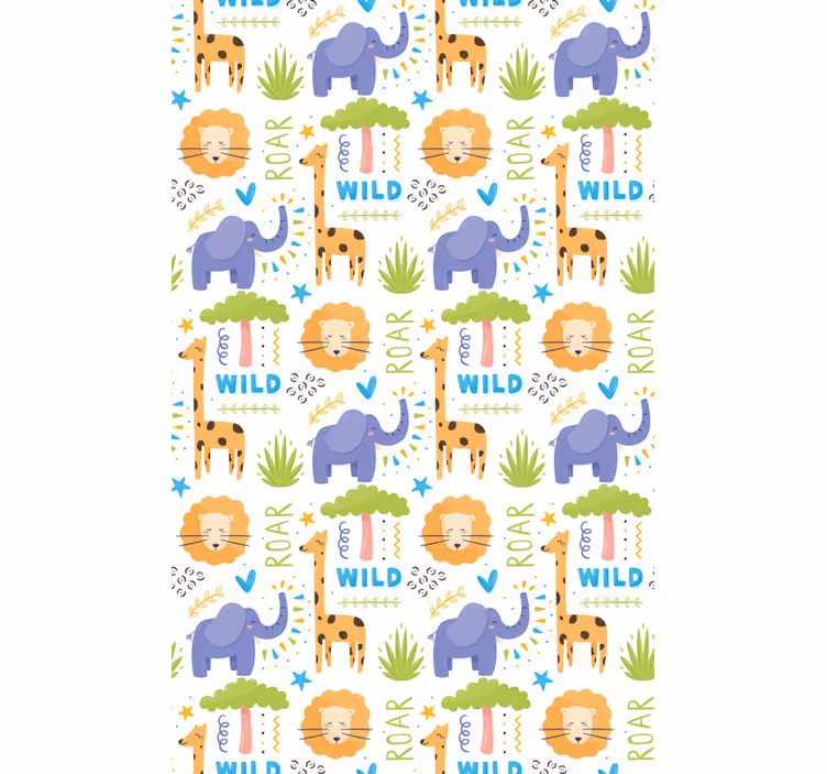 Animal roller blind with safari animal patterns - TenStickers