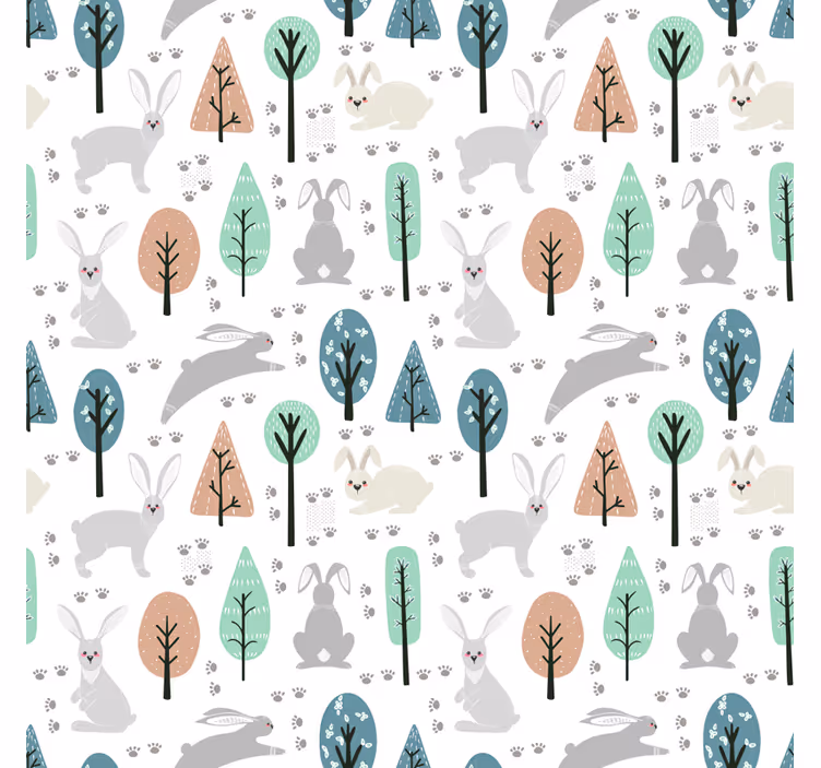 Woodland Creatures Pattern animals roller blind - TenStickers
