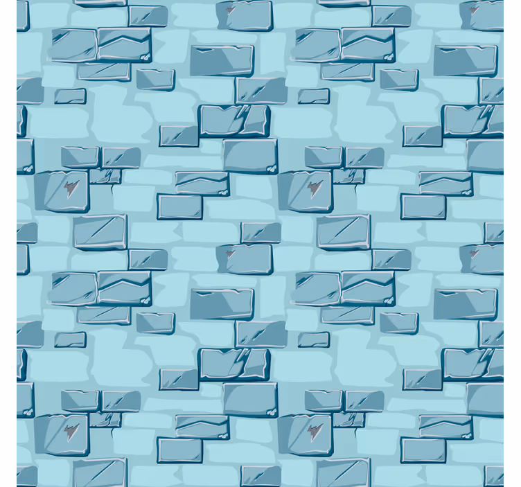 Blue Stone Bricks textured roller blind - TenStickers