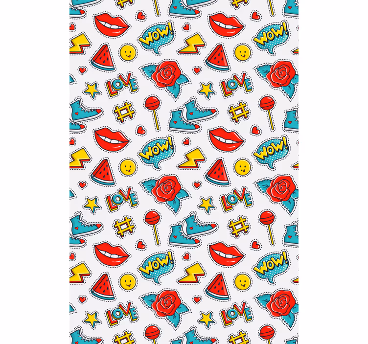 Pop Culture Patterns fun roller blind - TenStickers