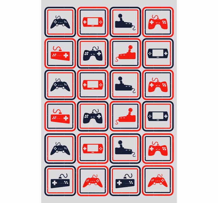 Retro gray controllers Geek roller blind - TenStickers