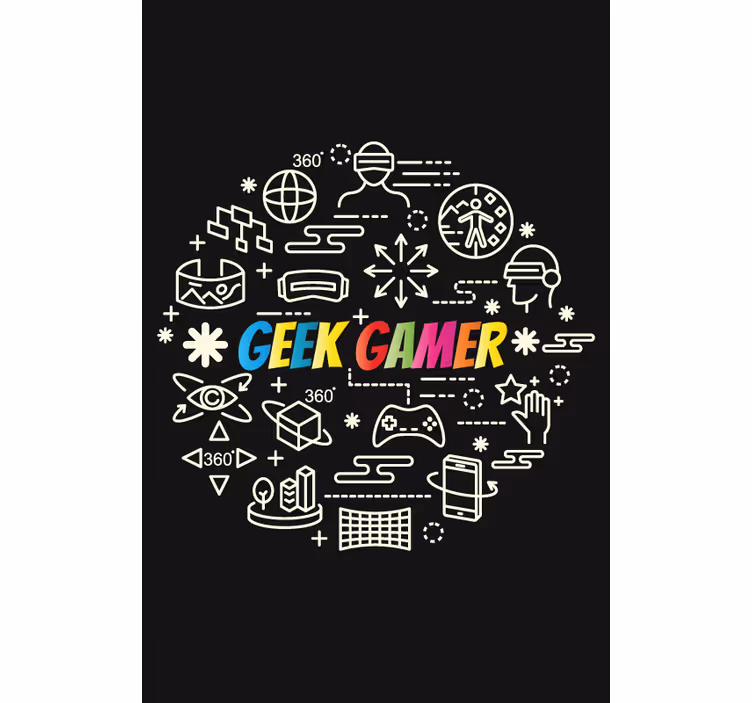 Gaming Doodles geek roller blind - TenStickers