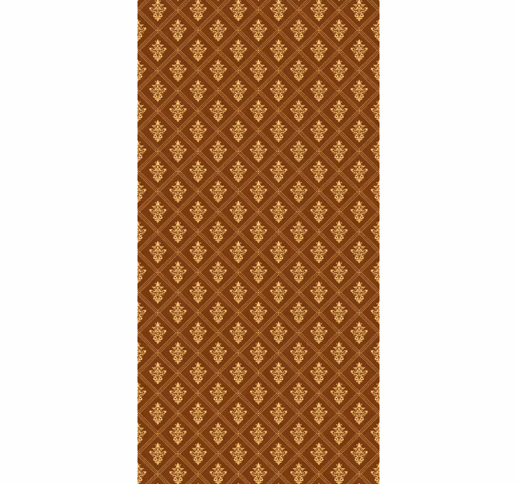 Ornate Golden Pattern traditional roller blind - TenStickers