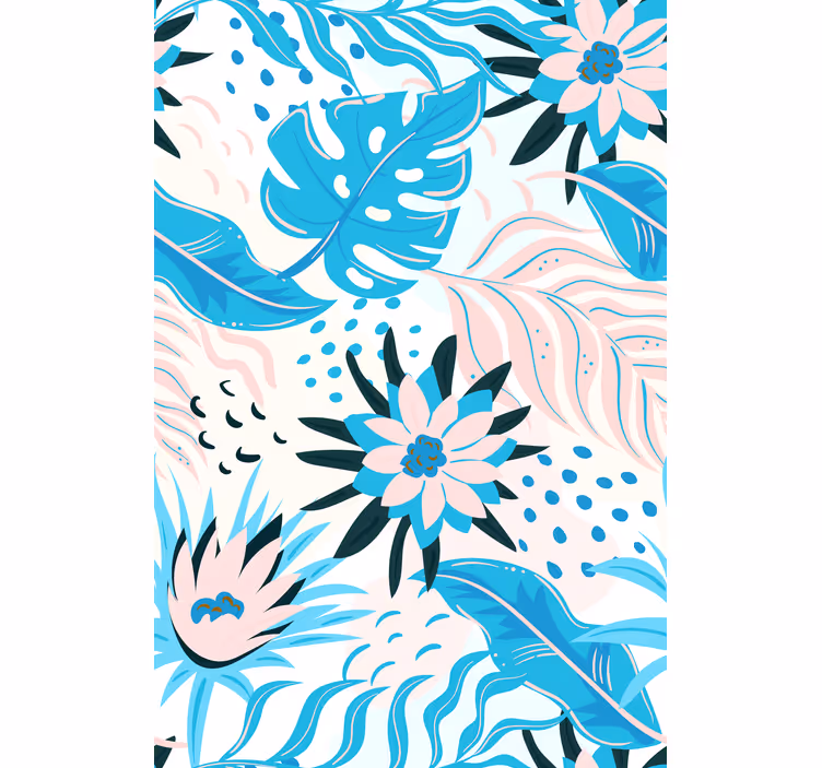 Botanical Pattern Design roller blind flowers - TenStickers