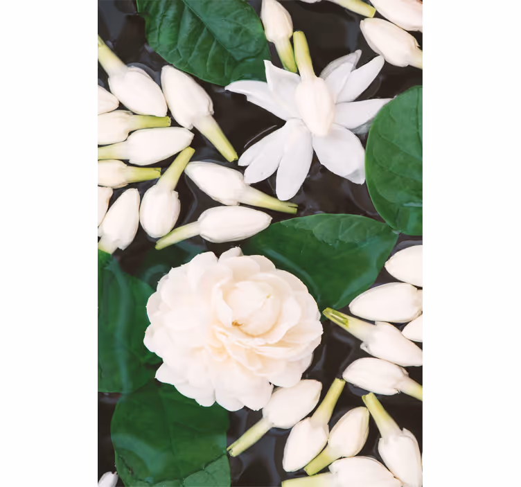 Graceful Blossom Composition roller blind flowers - TenStickers