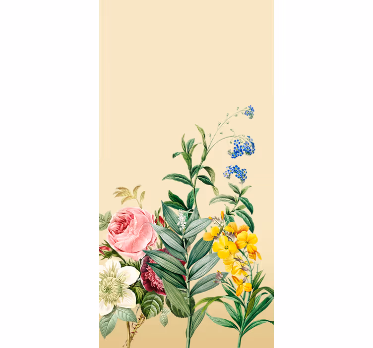 Lush Floral Arrangement roller blind flowers - TenStickers