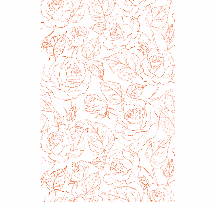 Delicate rose patterns living room roller blind - TenStickers