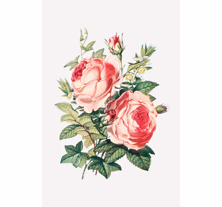 Romantic rose blooms roller blind flowers - TenStickers