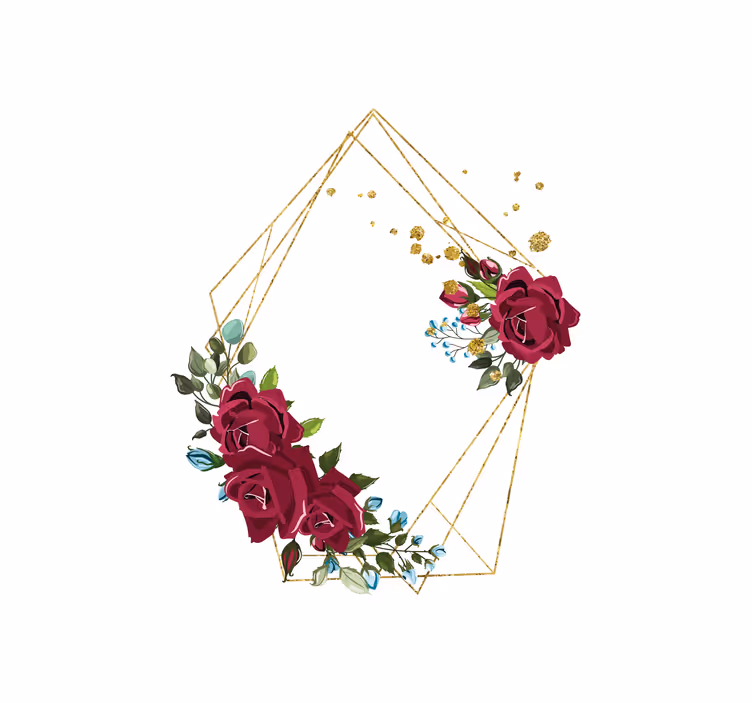 Rose floral arrangement elegant roller blind - TenStickers