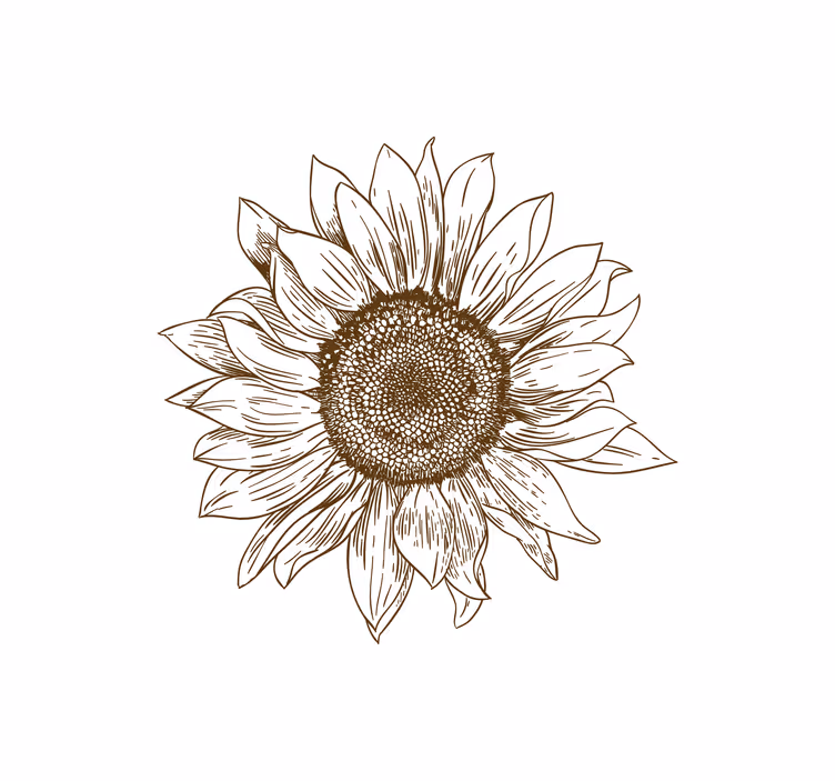 Sunflower Design roller blind flowers - TenStickers