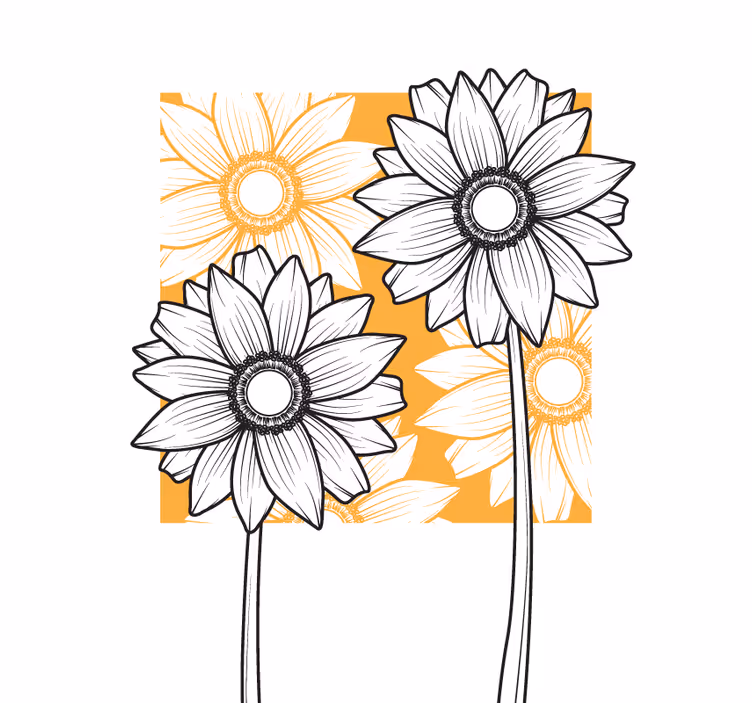 Lush Flower Pattern roller blind flowers - TenStickers