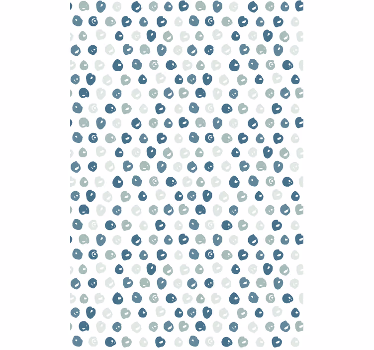 Blue painted dots living room roller blind - TenStickers