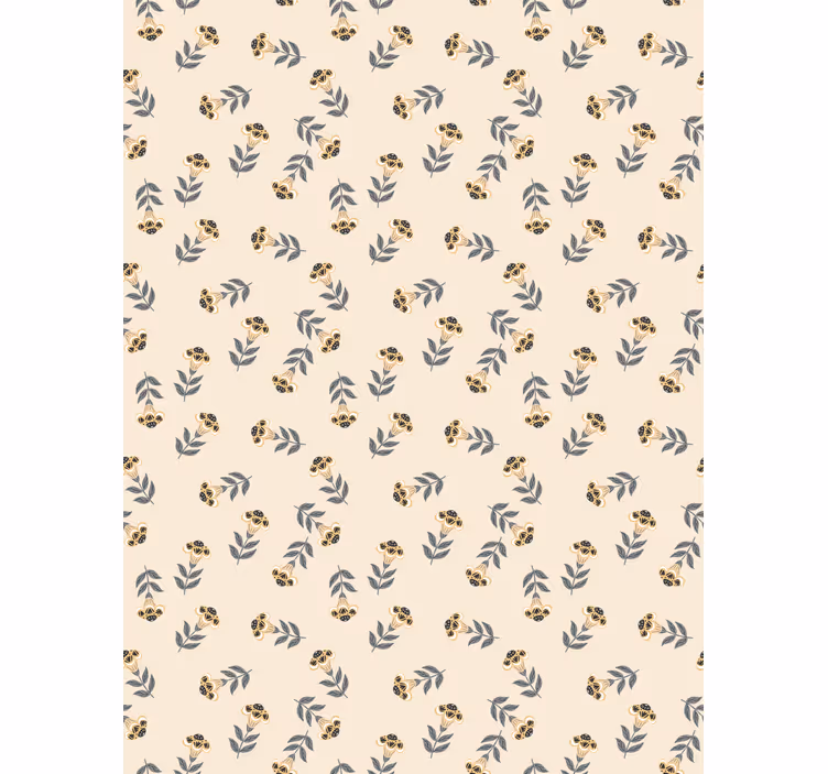 Beige minimalistic pattern roller blind flowers - TenStickers