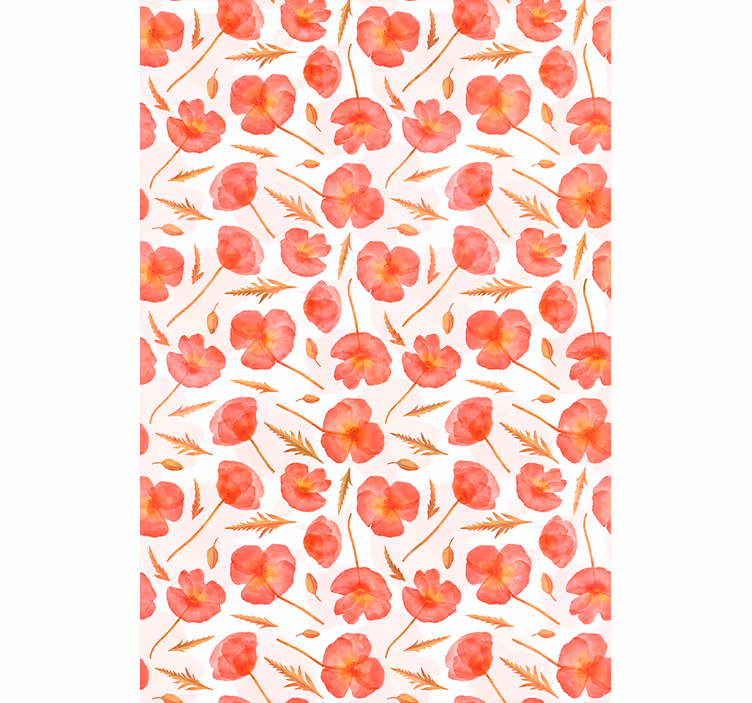 Delicate floral patterns roller blind flowers - TenStickers
