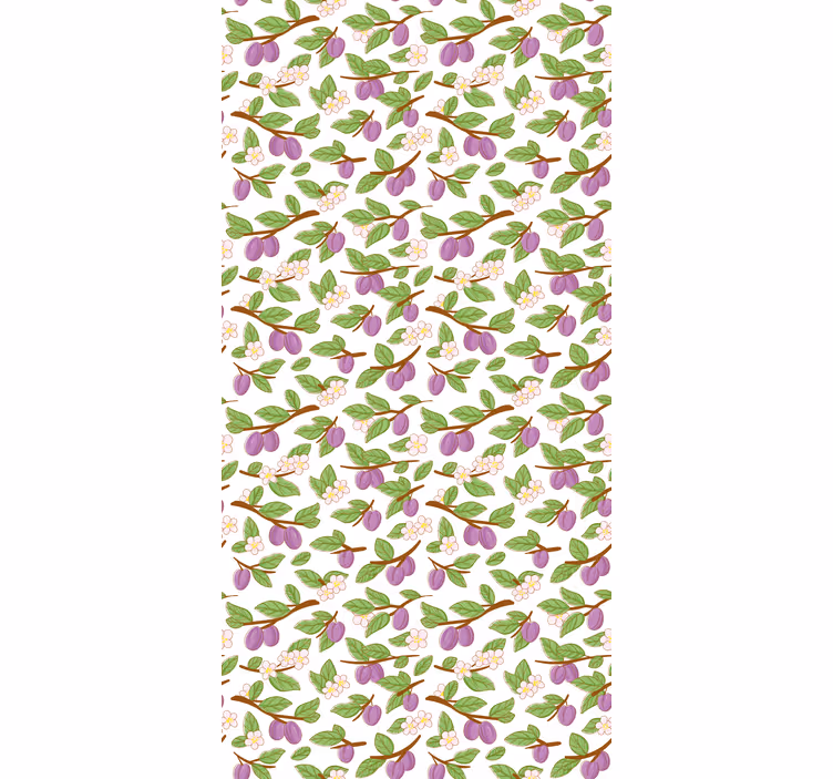 Plum Blossom Pattern roller blind fruits - TenStickers