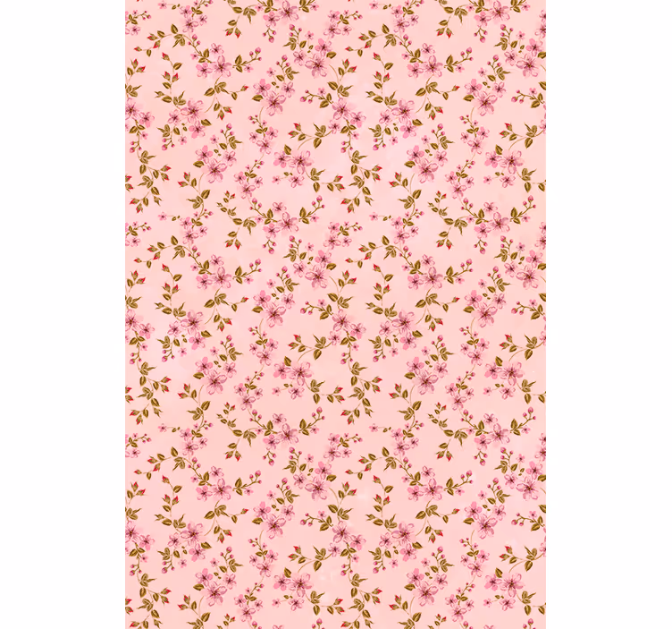 Pink elegant pattern roller blind flowers - TenStickers