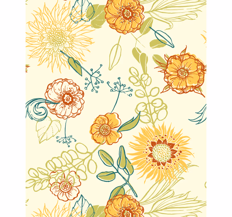 Colorful sunflowers Flower blind - TenStickers