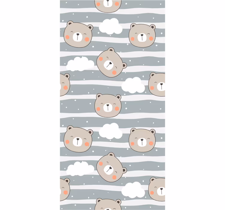 Bears and clouds  Childrens blind - TenStickers