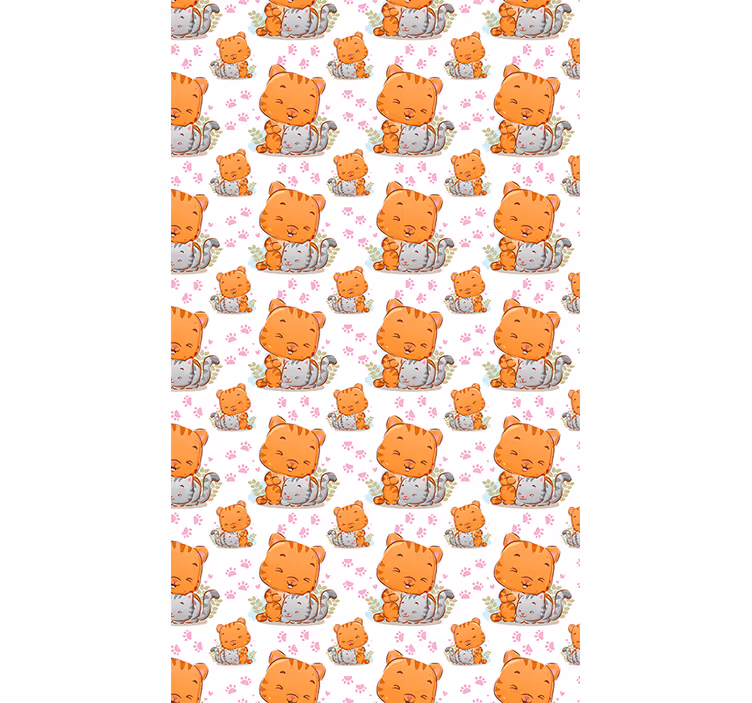 Baby cat patterns kids roller blind - TenStickers