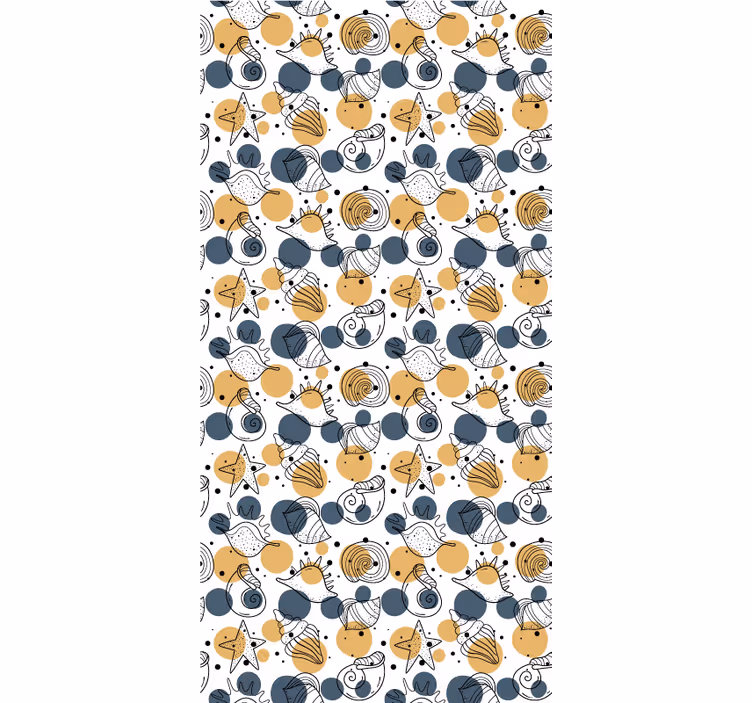 Abstract sea life animal roller blind - TenStickers