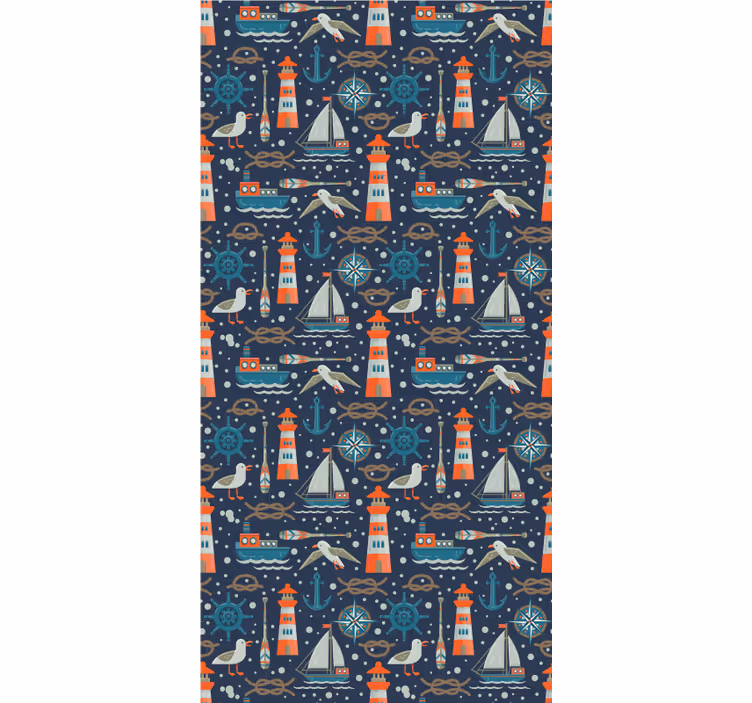 Nautical adventure theme kids roller blind - TenStickers