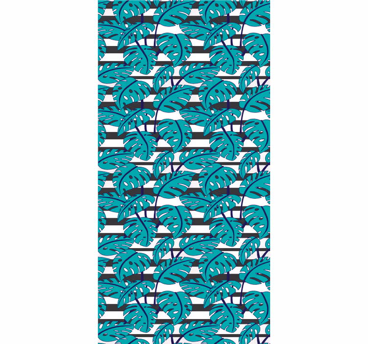 Leaves pattern stripes Master bedroom blind - TenStickers
