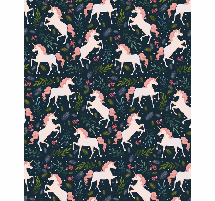 Realistic unicorn pattern kids roller blind - TenStickers