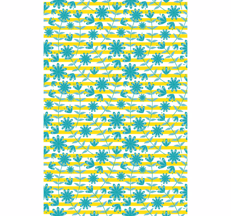 Bright stripe pattern roller blind flowers - TenStickers