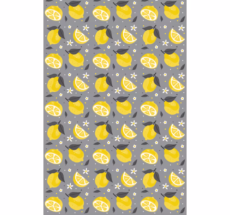 Lemon Slice Pattern roller blind fruits - TenStickers