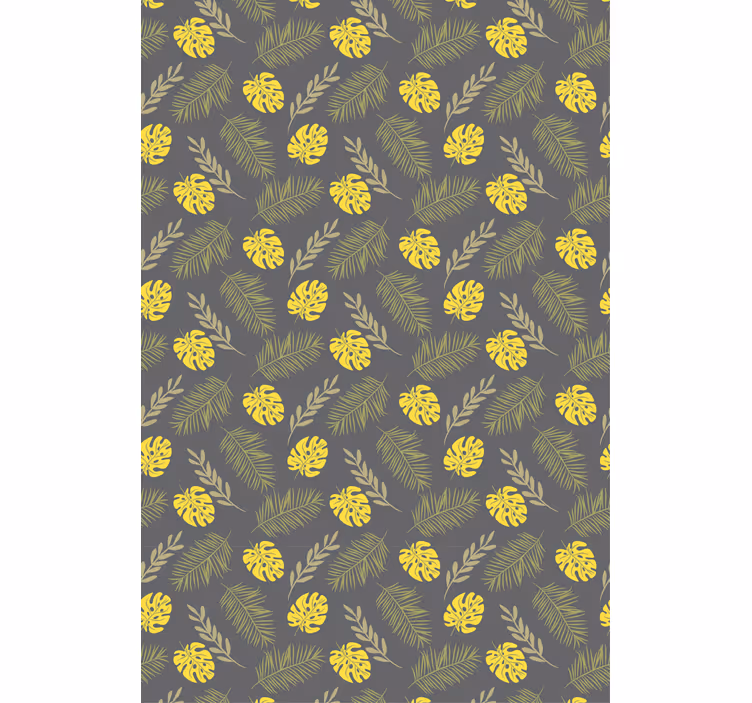 Tropical Leaf Pattern roller blind flowers - TenStickers