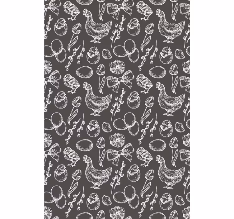 Charming Chicken Patterns animal roller blind - TenStickers