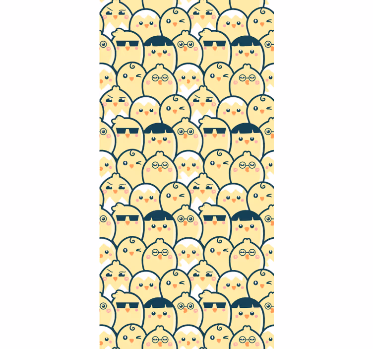 Cute Chick Faces animal roller blind - TenStickers