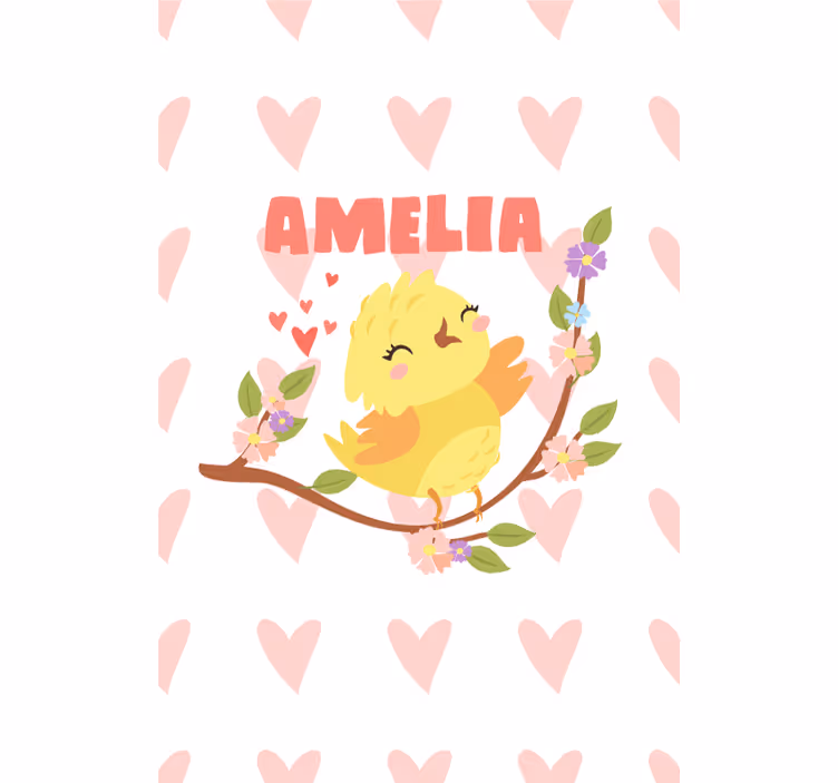 Cute Bird Design custom roller blind - TenStickers