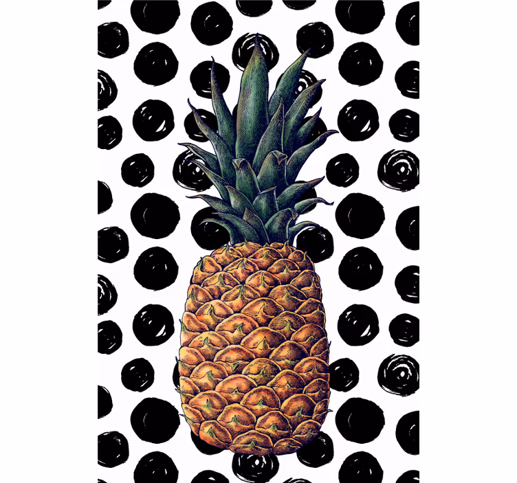Pineapple with Dots roller blind fruits - TenStickers