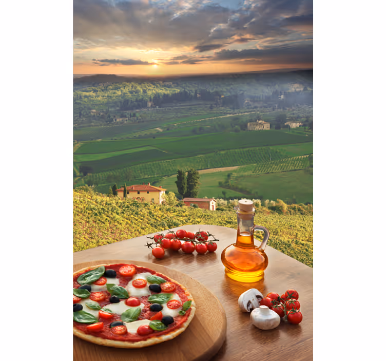 Italian Culinary Landscape roller blind fruits - TenStickers