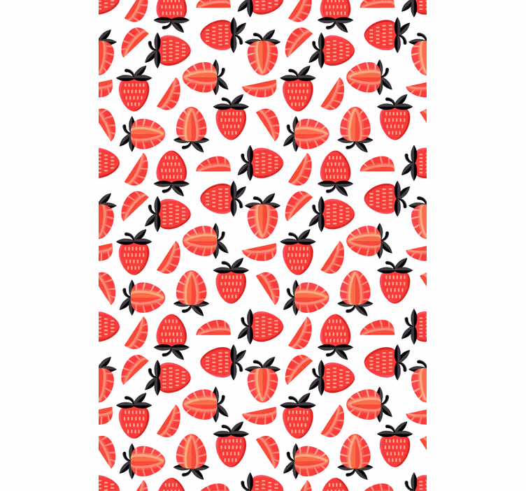 Strawberry Slice Pattern roller blind fruits - TenStickers