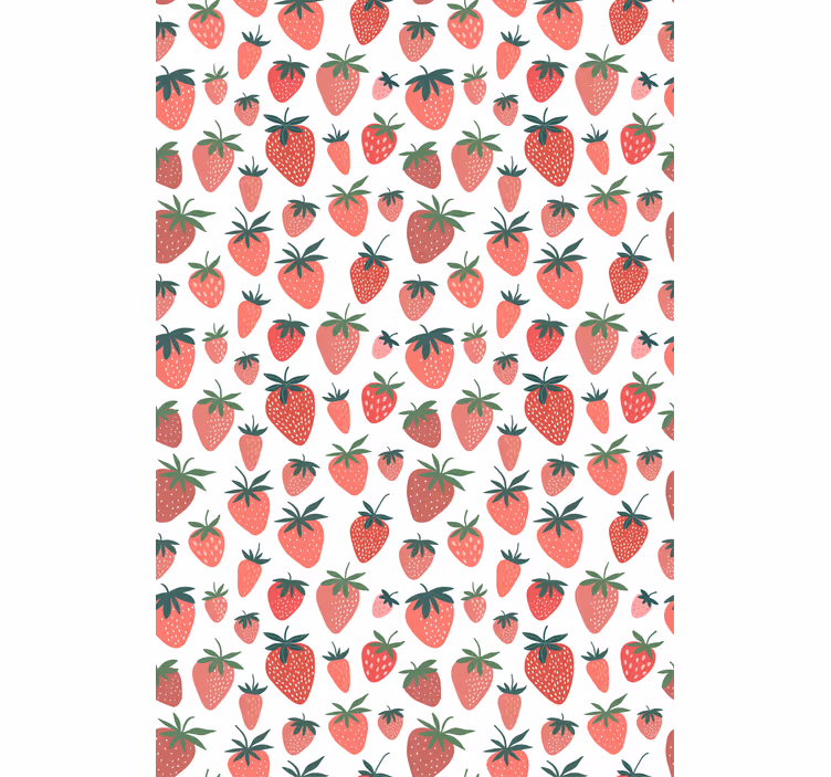 Strawberry pattern design roller blind fruits - TenStickers