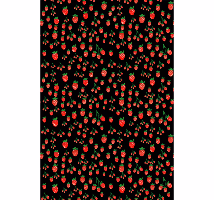 Vibrant Strawberry Patterns roller blind fruits - TenStickers