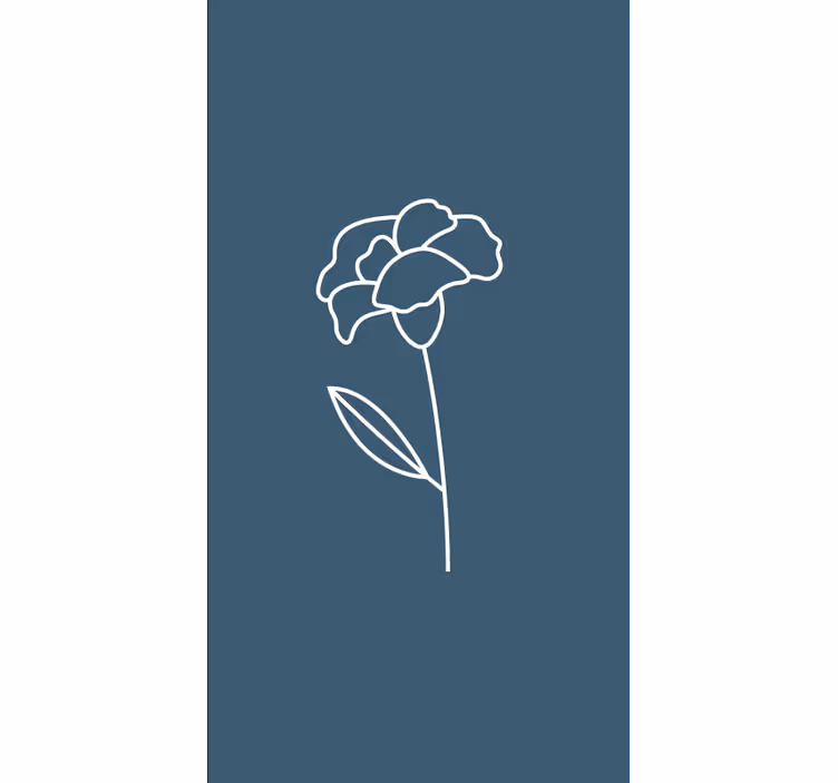 Single outline roller blind flowers - TenStickers