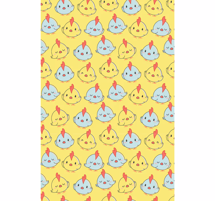 Cheerful Chick Pattern animal roller blind - TenStickers