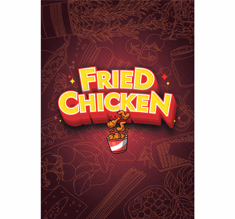Fried Chicken Delight custom roller blind - TenStickers