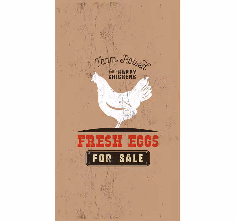 FRESH EGGS SIGN custom roller blind - TenStickers