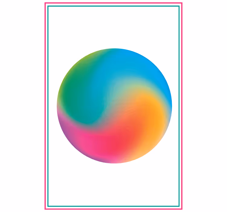Multicolor circle abstract art Blind painting - TenStickers