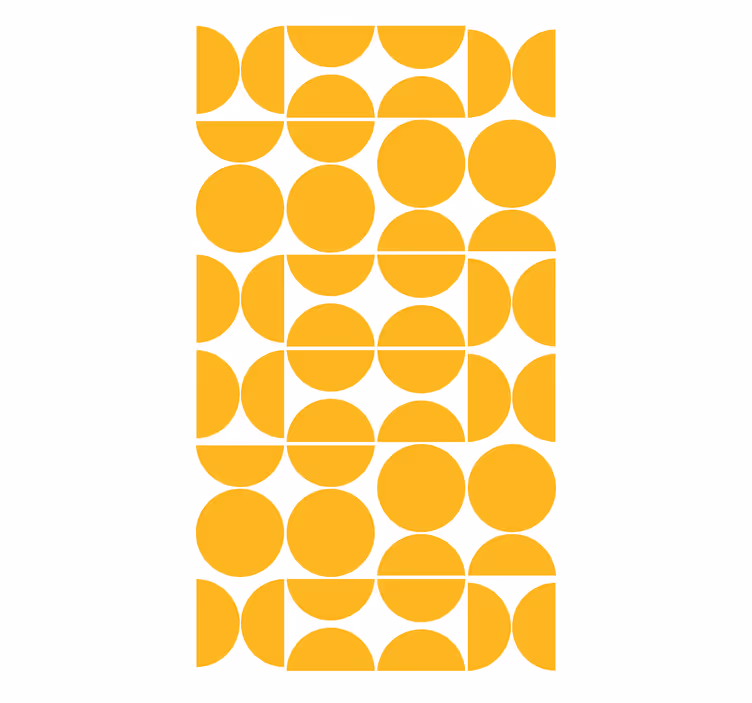 Overlapping Yellow Cercles modern roller blind - TenStickers