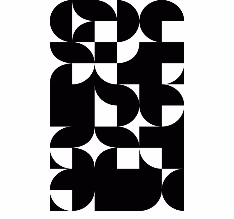 Black and white abstract Blind painting - TenStickers