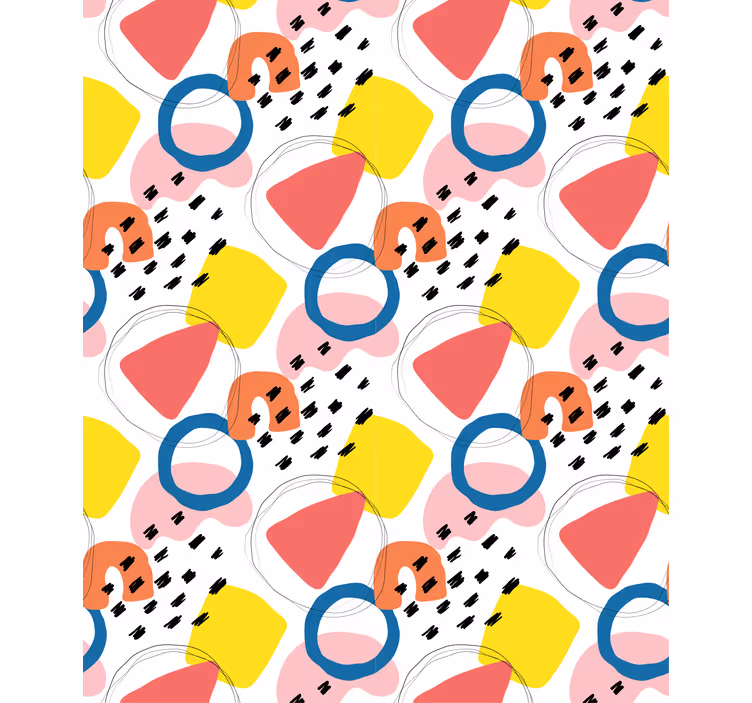 Quirky geometric patterns modern roller blind - TenStickers