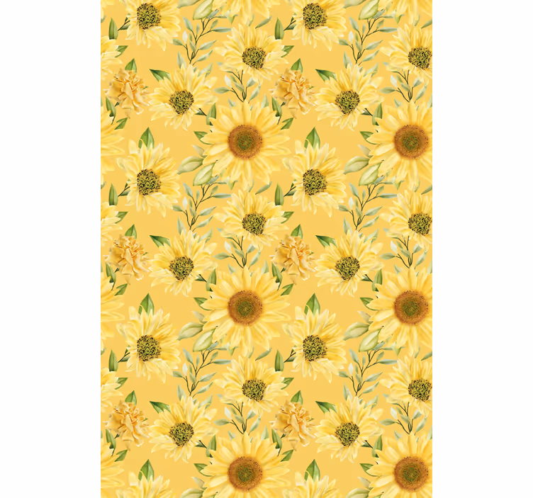 Sunflower garden pattern roller blind flowers - TenStickers