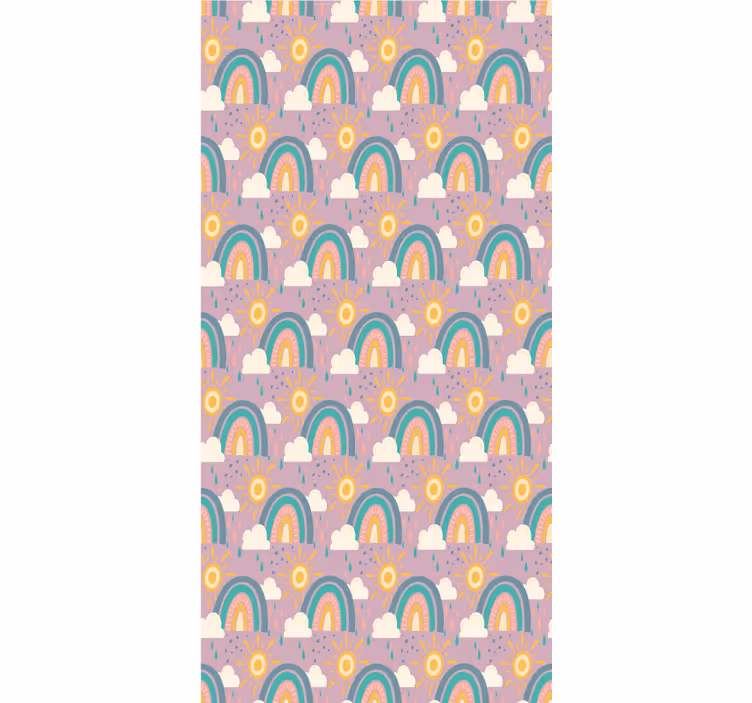 RAINBOWS AND SUNS kids roller blind - TenStickers