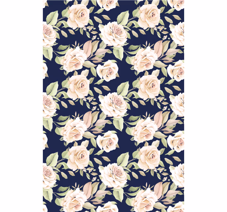 Floral Rose Pattern roller blind flowers - TenStickers